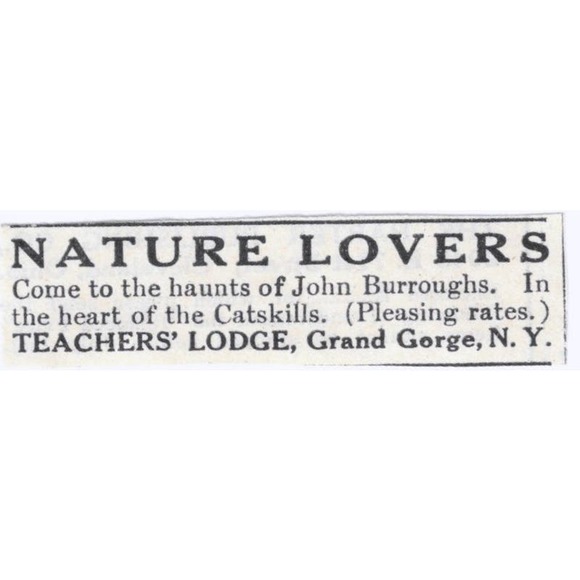 1931 John Burroughs Nature Lovers Teachers Lodge Grand Gorge NY Ad AE5-SA2 - Picture 2 of 2